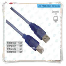 Câble d&#39;imprimante USB nickelé, 2,0 A Male to B Male Cable